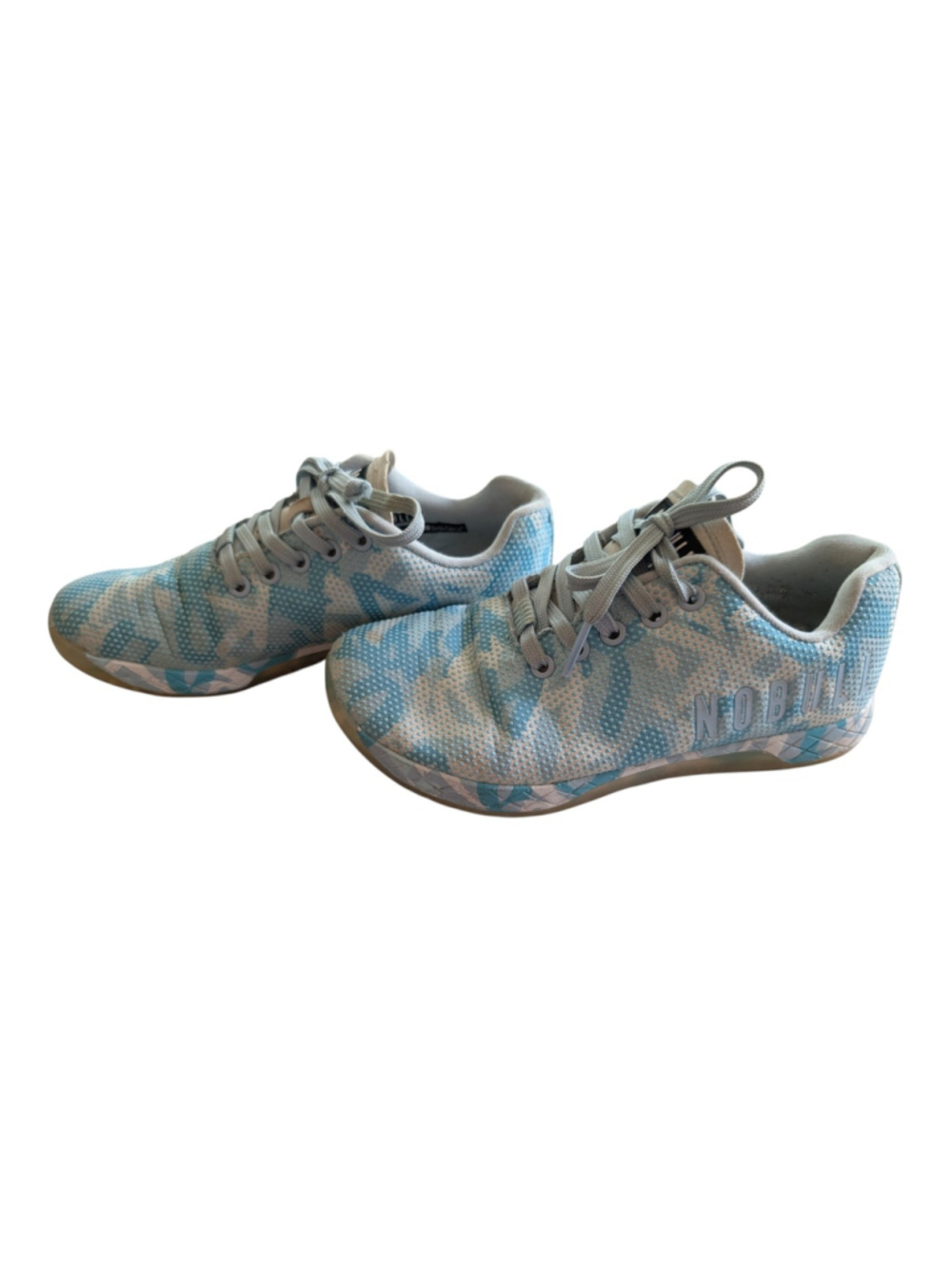 NOBULL Toomey Women's Size 7 SuperFabric Athletic Trainers Blue Gray Camo Shoes